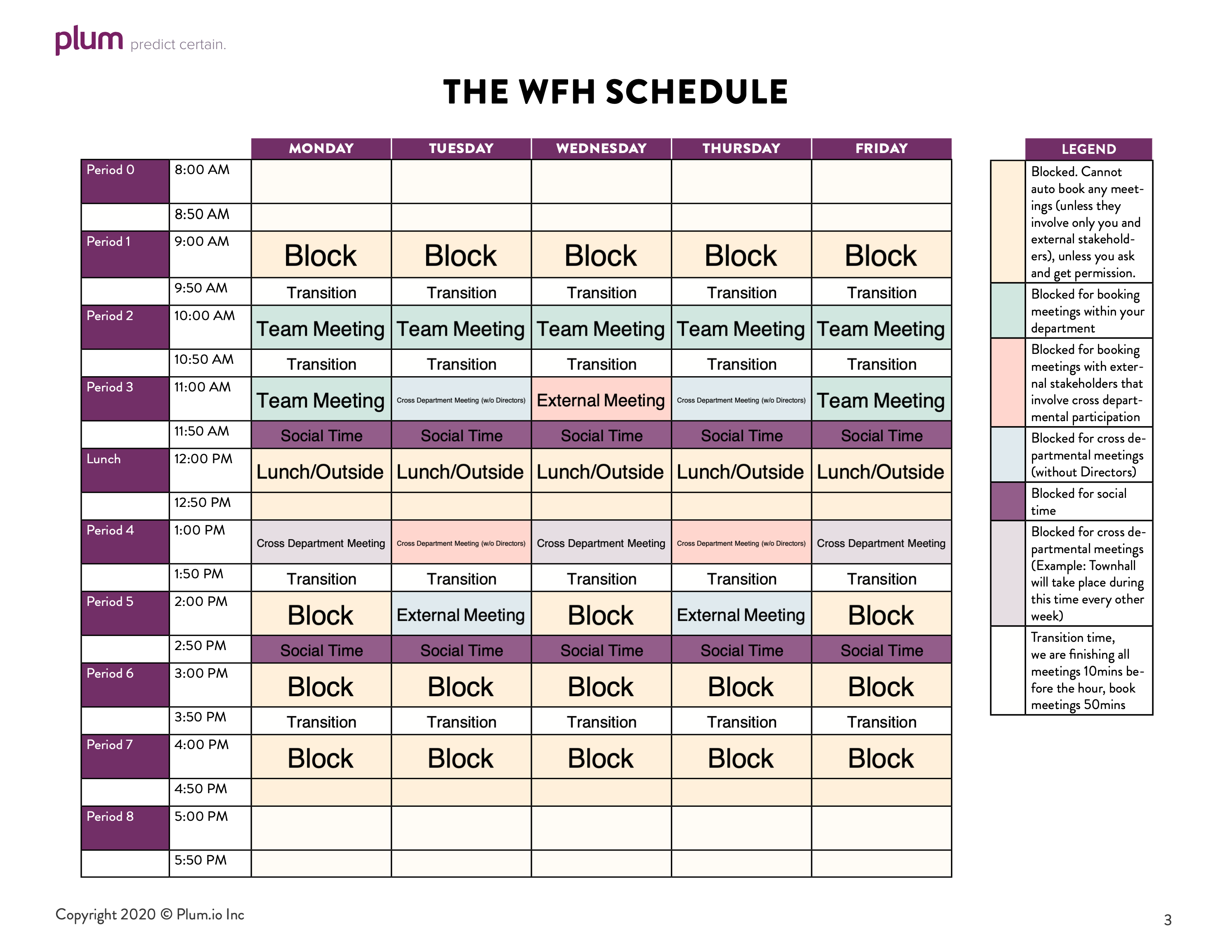 Remote Work Schedule Template